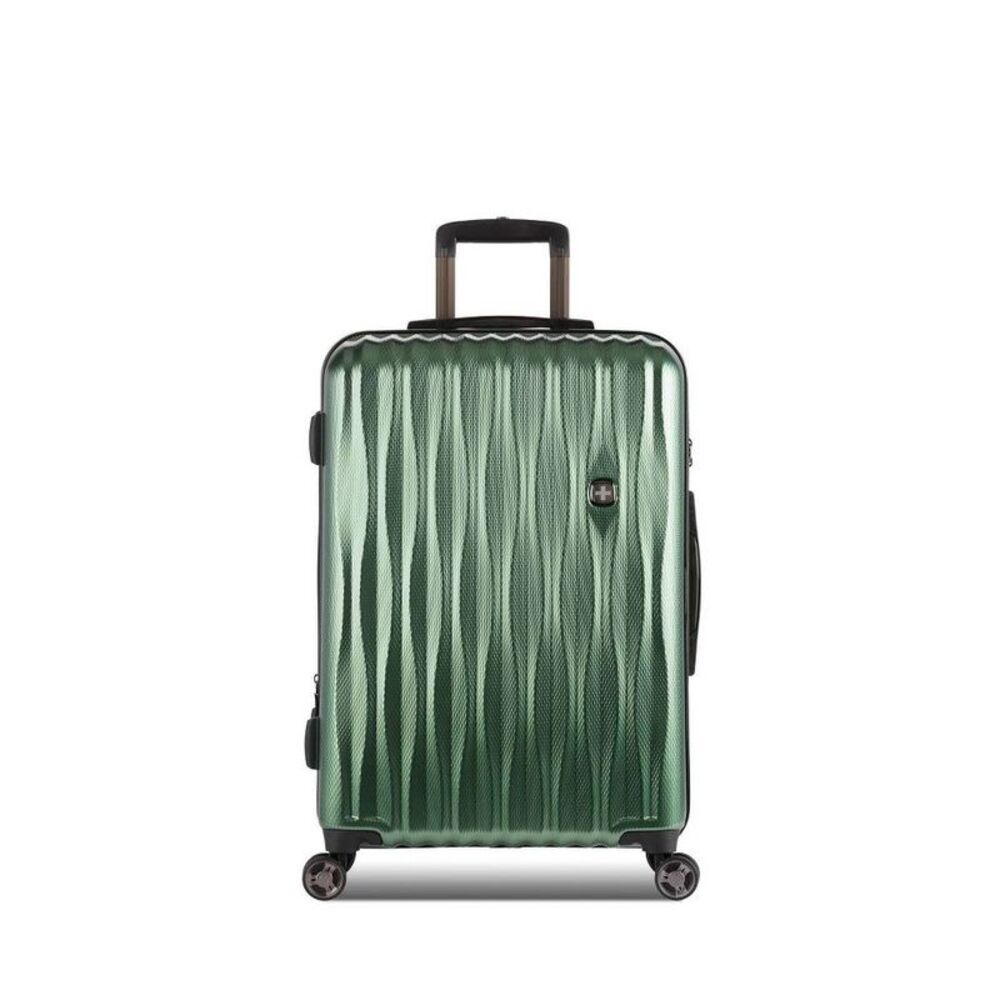 Energie Hardside Polycarbonate Medium Checked Suitcase - Verdun Green